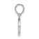 Sterling Silver Polished Block Initial -D- Pendant