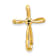 10k Yellow Gold Rhodium Over 10k Yellow Gold 0.46ctw Lab Created Emerald
and Diamond Cross Pendant