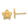 14k Yellow Gold Satin and Polished Heart in Star Stud Earrings