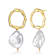 Freshwater Pearl Drop Earrings In 14K Gold Over Sterling Silver