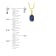 0.40ctw Oval Blue Sapphire and Round White Diamond Accent Pendant 14k
Yellow Gold