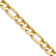 14k Yellow Gold 6.75mm Solid Concave Open Figaro 20 Inch Chain