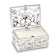 ALLURING Rectangle Silver-tone Heart Trinket Box