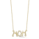 Sterling Statements 14K Yellow Gold Over Sterling Silver CZ MOM Necklace
