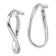 Rhodium Over 14k White Gold Polished 15/16" Wavy Hoop Earrings