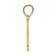 14k Yellow Gold Textured #1 pendant