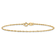 14k Yellow Gold 1mm Singapore Link Bracelet
