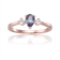Blue Lab Created Alexandrite with White Sapphire Accents 14K Rose Gold
Over Sterling Silver Ring