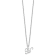 Rhodium Over Sterling Silver Letter H  Initial Necklace