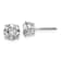 Rhodium Over 14K White Gold 2ct. 6.5mm Round G H I True Light Moissanite
Screwback Earrings