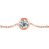 Moissanite Bezel Station Bracelet In 18K Rose Gold Over Sterling Silver 0.50ct