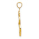 14k Yellow Gold Textured and Polished Anchor with Rope Pendant