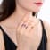 Lab Created Purple Sapphire with White Topaz Accents Sterling Silver
Halo with Split Shank Ring