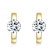 Moissanite Huggie Earrings In 14K Gold Over Sterling Silver 2.2ctw DEW