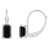 6x4mm Emerald Cut Black Onyx Rhodium Over 10k White Gold Drop Earrings