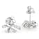 CZ Bow Stud Earrings In Platinum-Enhanced Sterling Silver 0.46ctw