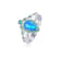 Lab Created Blue Opal and Green Nanocrystal Rhodium Over Sterling Silver
Stackable Ring and Band Set
