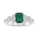 1.05ctw Emerald and Diamond Engagement Ring in 14k White Gold
