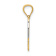 14K Two-tone Gold Diamond-Cut Textured MOM Pendant