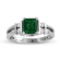 0.70ctw Emerald and Diamond Ring in 14k White Gold