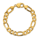 14K Yellow Gold 10mm Flat Figaro Chain Bracelet