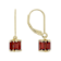 Garnet Geometric Dangle Earrings In 18K Gold Over Sterling Silver 3.40ctw