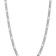 Rhodium Over 14k White Gold 6mm Solid Flat Figaro 24 Inch Chain