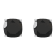 6mm Square Cushion Black Onyx Rhodium Over Sterling Silver Stud Earrings