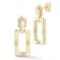 Sterling Statements 14K Yellow Gold Over Sterling Silver Cubic Zirconia
Rectangular Dangle Earrings