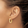 14k Yellow Gold 11/16" Polished and Diamond-Cut Hoop Earrings