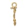 14k Yellow Gold 3D Textured Anchor with Long T Bar and Shackle Bail Pendant