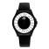 Jivago Women's Fun Black Dial, Black Bezel, Black Satin Leather Strap Watch