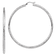 Rhodium Over 14k White Gold 2 13/16" Diamond-Cut Hoop Earrings