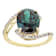 Lab-Created Alexandrite And White Diamond Bypass Ring In Solid 14K
Yellow Gold 4.68ctw