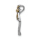 14K Two-tone Gold  White and Green Diamond Palm Tree Chain Slide Pendant