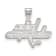Rhodium Over Sterling Silver NHL LogoArt Washington Capitals Medium Pendant