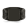 Stainless Steel Polished Black IP-plated Signet Ring