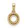 14K Yellow Gold Diamond Letter O Initial with Bail Pendant