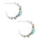 Barse Jewelry 12x10mm, 4mm & 3mm Blue Turquoise Sterling Silver
Emile Hoop Earrings