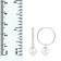 White Cultured Freshwater Pearl 14k White Gold Earrings 8-8.5mm
