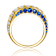 Sapphire Color CZ Cocktail Ring In 14K Gold Over Sterling Silver