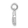 Rhodium Over 14k White Gold Diamond Apple Charm