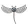 Rhodium Over Sterling Silver Cubic Zirconia 8-9mm Black Button
Freshwater Pearl Dragonfly Brooch