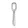 14K White Gold Diamond Letter W Initial Pendant