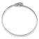 Rhodium Over Sterling Silver Crystal Wave Closed Latch Bangle