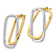 14k Two-tone Fancy Versatile Rectangle Earrings