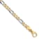 14K Yellow and White Gold 5.8mm Hand-Polished Fancy Link Bracelet