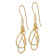 14k Yellow Gold Diamond-Cut Tear Drop Dangle Earrings