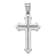 Rhodium Over 14k White Gold Satin Passion Cross Pendant
