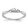 Rhodium Over 14K White Gold Lab Grown Diamond 3-Stone Complete Petite
Engagement Ring 0.1ctw